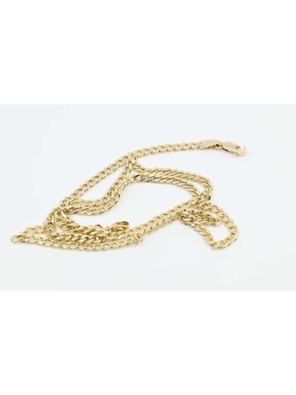 Unique 10K Karat Solid Yellow Gold Designer Cuban Link Chain Necklace - 19.50" L